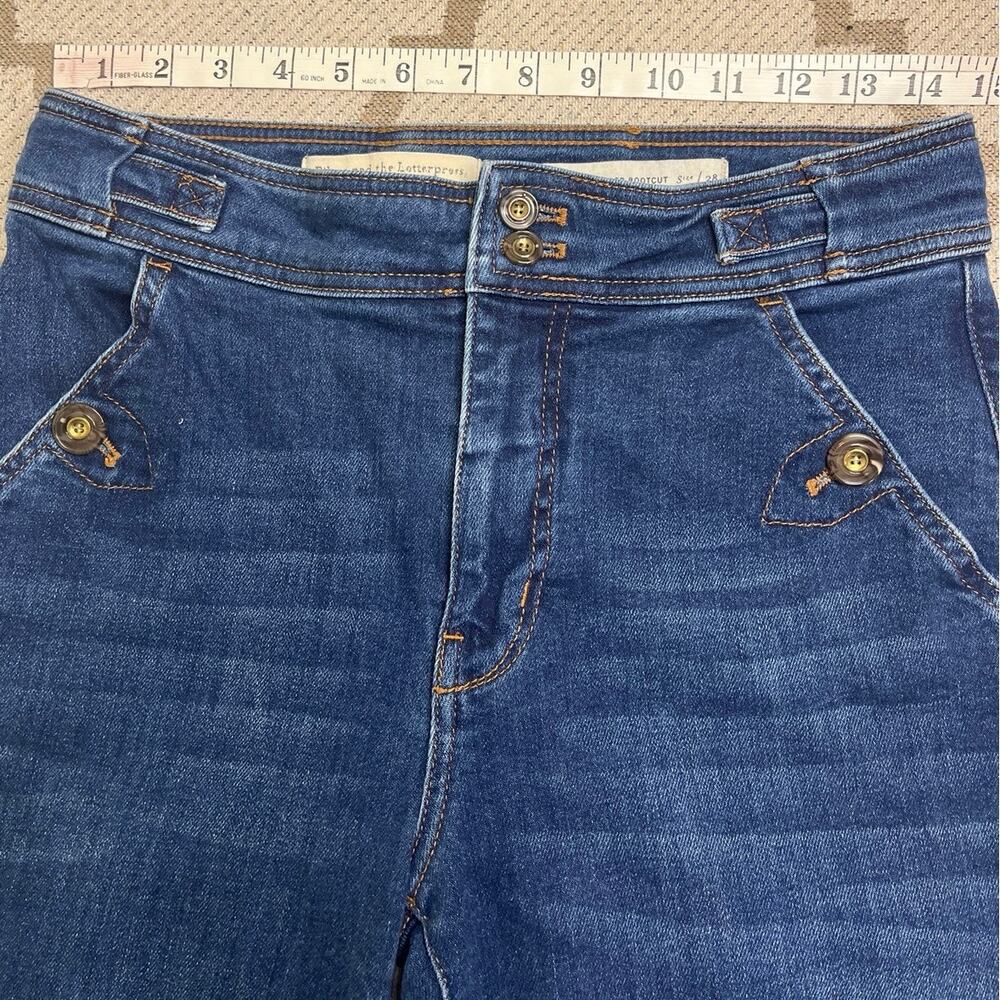 Anthropologie Pilcro and the Letterpress High Rise Trouser Bootcut jeans,size 28 - Picture 7 of 16